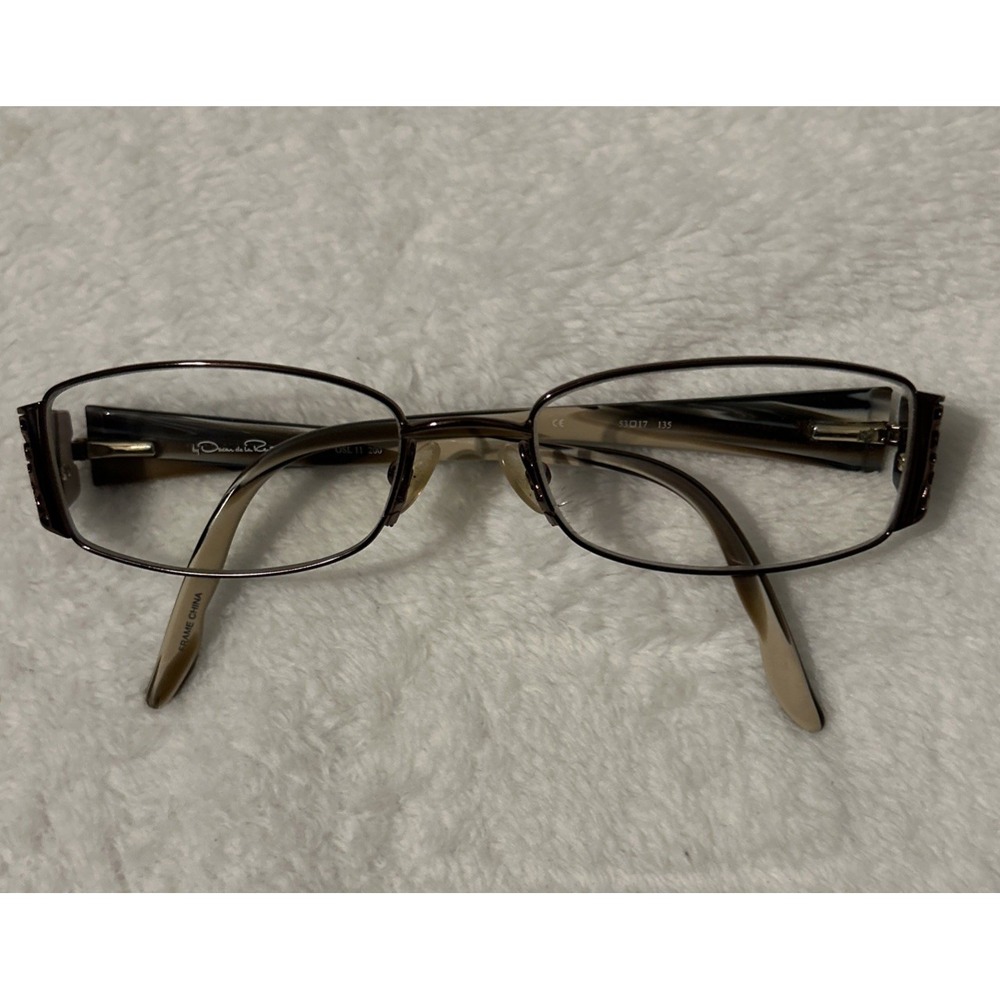 Oscar de la Renta OSL11 200 Eyeglasses Womens Brown Bronze 53-17-135 Frames